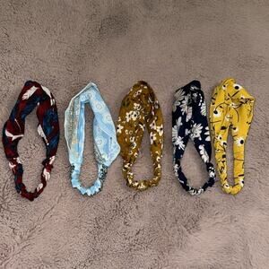 Set of Five Fabric Loop Headbands